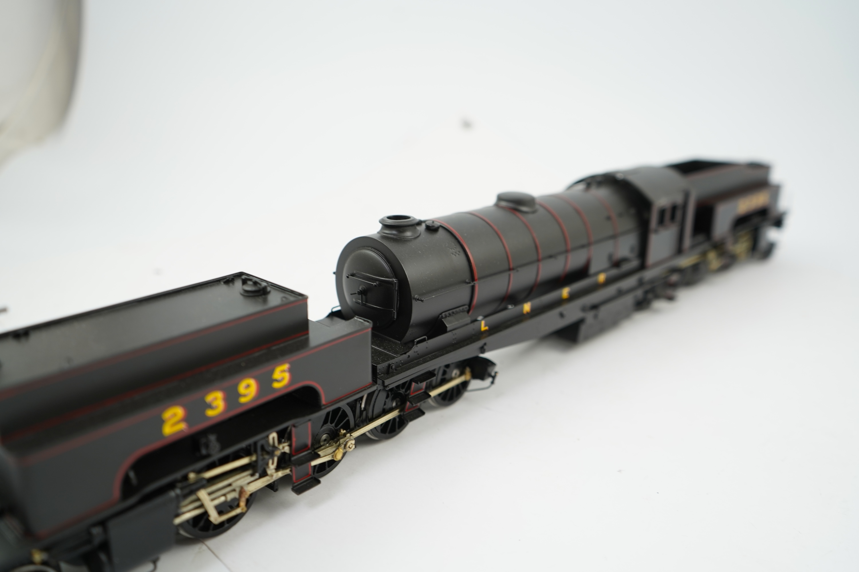 A 0 Gauge Gladiator Kits model of LNER Class U1 2395, Garratt 2-8-0+0-8-2 locomotive, a highly detailed model, constructed painted and lined out to a very high standard and powered for two rail operation.